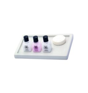 Miniature square bathroom tray